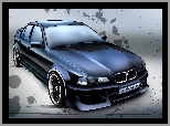 Niebieski, BMW 3, Rysunek, E36